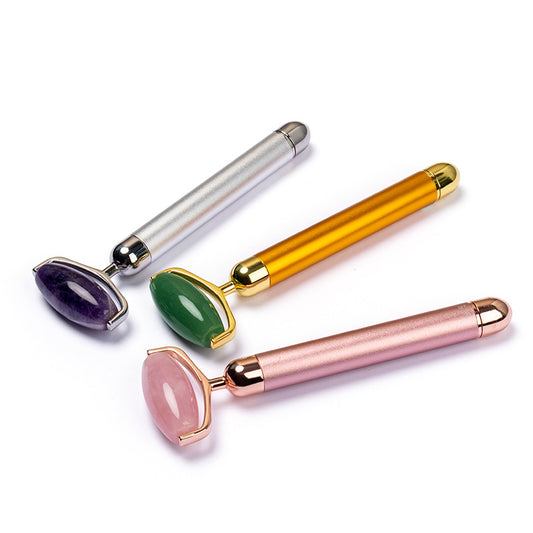 Electric Golden Jade Beauty Stick Facial Massage Roller
