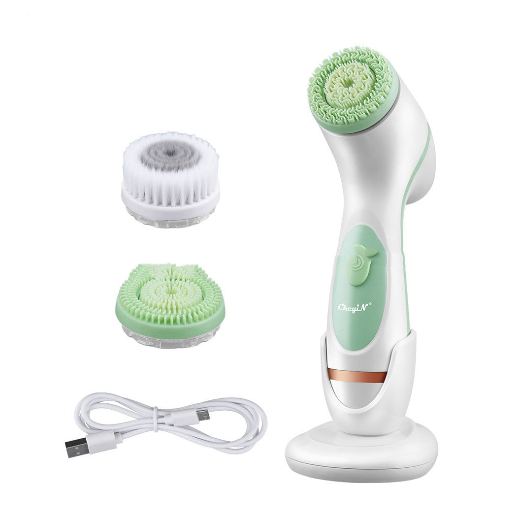 3-in-1 Silicone Facial Cleansing & Massage brush