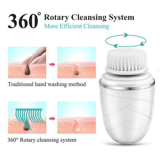3-in-1 Mini Electric Facial Cleansing & Massage brush