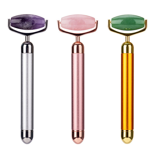 Electric Golden Jade Beauty Stick Facial Massage Roller